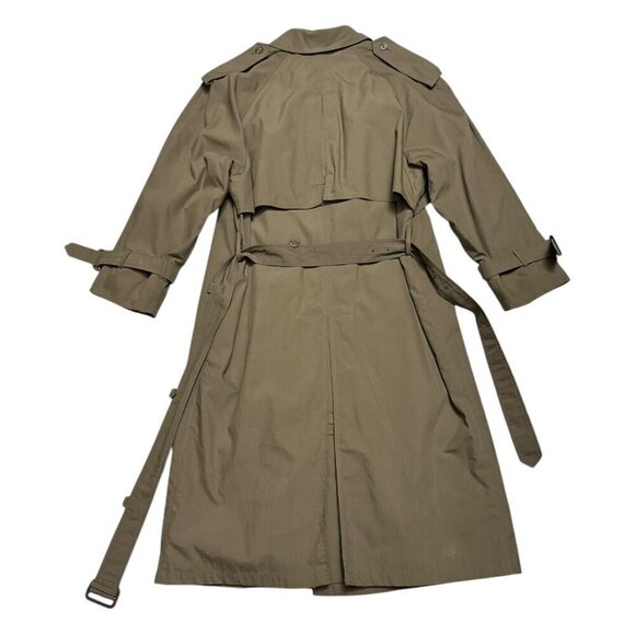 LONDON FOG Retro Y2K Luxury Designer Long Trench Water Resistant Coat Mens Large - Picture 4 of 5
